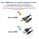 Câble Micro HDMI mâle 3D 1080P plaqué or de 1 m pour téléphone mobile, caméras, GoPro, Micro HDMI plaqué or, longueur : 1 m
