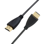 Câble HDMI vers HDMI 19 broches de 1,8 m, version 1.4, support 3D, Ethernet, TV HD / Xbox 360 / PS3 etc. (plaqué or), longueur : 1,8 m