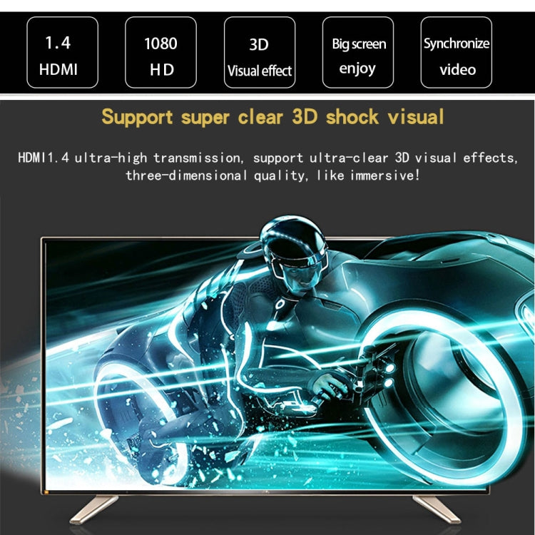 Câble HDMI vers HDMI 19 broches de 1,8 m, version 1.4, support 3D, Ethernet, TV HD / Xbox 360 / PS3 etc. (plaqué or), longueur : 1,8 m