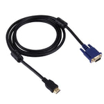 Câble vidéo HDMI mâle vers VGA mâle 15 broches de 1,8 m