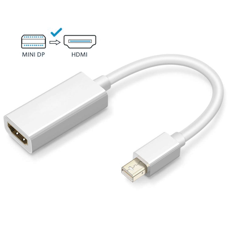 Adaptateur câble port Mini DisplayPort mâle vers HDMI femelle Full HD 1080P, longueur : 20 cm, Mini DP vers HDMI blanc
