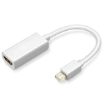 Adaptateur câble port Mini DisplayPort mâle vers HDMI femelle Full HD 1080P, longueur : 20 cm, Mini DP vers HDMI blanc