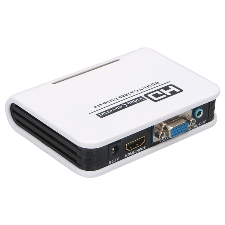 Adaptateur HDMI vers VGA 1080P convertisseur vidéo audio numérique vers analogique pour Xbox 360 PS3 PS4 PC portable TV Box projecteur, HDMI vers VGA (blanc)