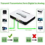 Adaptateur HDMI vers VGA 1080P convertisseur vidéo audio numérique vers analogique pour Xbox 360 PS3 PS4 PC portable TV Box projecteur, HDMI vers VGA (blanc)