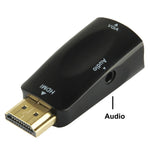 Adaptateur HDMI Full HD 1080P vers VGA et audio pour HDTV / moniteur / projecteur, HDMI mâle vers VGA + audio (noir), HDMI mâle vers VGA + audio (blanc)