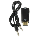 Adaptateur HDMI Full HD 1080P vers VGA et audio pour HDTV / moniteur / projecteur, HDMI mâle vers VGA + audio (noir), HDMI mâle vers VGA + audio (blanc)