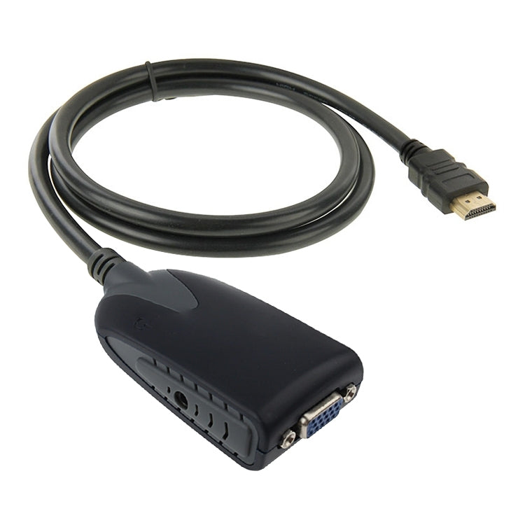Adaptateur HDMI mâle vers VGA femelle avec câble audio, longueur : 50 cm