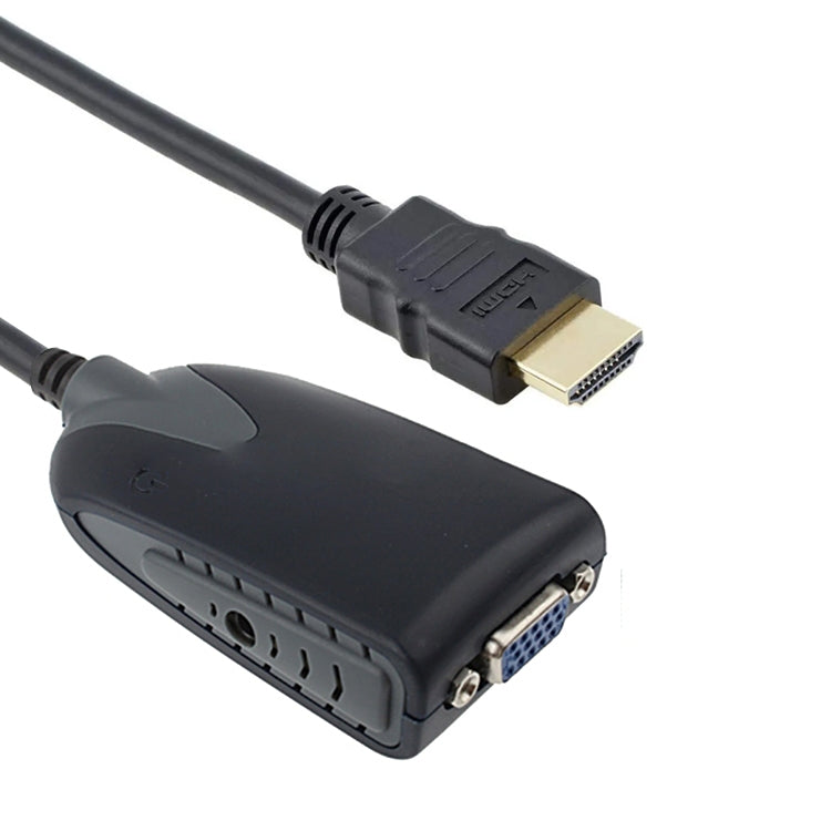 Adaptateur HDMI mâle vers VGA femelle avec câble audio, longueur : 50 cm