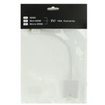 Câble adaptateur vidéo Micro HDMI mâle vers VGA femelle 22 cm, support Full HD 1080P, Micro HDMI mâle vers VGA femelle