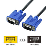 Câble VGA 15 broches mâle vers VGA 15 broches mâle haute qualité 1,8 m pour moniteur LCD / projecteur, 1,8 m