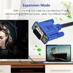 Câble VGA 15 broches mâle vers VGA 15 broches mâle haute qualité 1,8 m pour moniteur LCD / projecteur, 1,8 m
