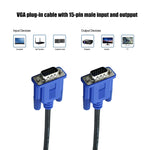 Câble VGA 15 broches mâle vers VGA 15 broches mâle haute qualité 3 m pour moniteur LCD / projecteur, 3 m
