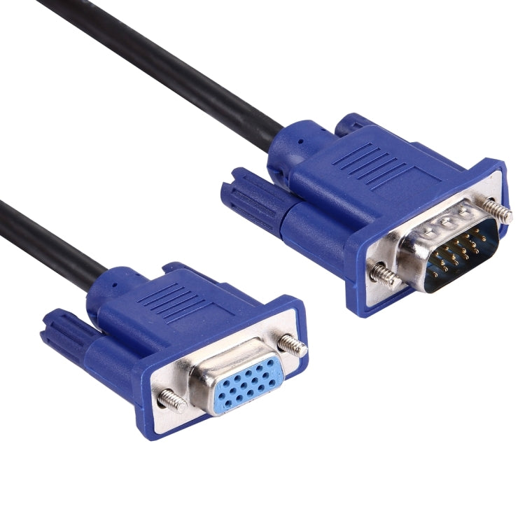 Câble VGA 15 broches mâle vers VGA 15 broches femelle de bonne qualité 1,5 m pour moniteur LCD, projecteur, etc., longueur : 1,5 m