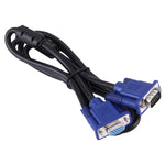 Câble VGA 15 broches mâle vers VGA 15 broches femelle de bonne qualité 1,5 m pour moniteur LCD, projecteur, etc., longueur : 1,5 m