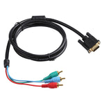 Câble VGA vers 3RCA RGB de 1,5 m, VGA vers RGB