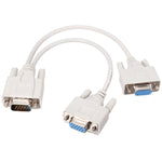 Câble répartiteur VGA SVGA HDB15 mâle vers 2 femelles, longueur : 32,5 cm, S-PC-0415, S-PC-0415A