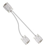 Câble répartiteur VGA SVGA HDB15 mâle vers 2 femelles, longueur : 32,5 cm, S-PC-0415, S-PC-0415A