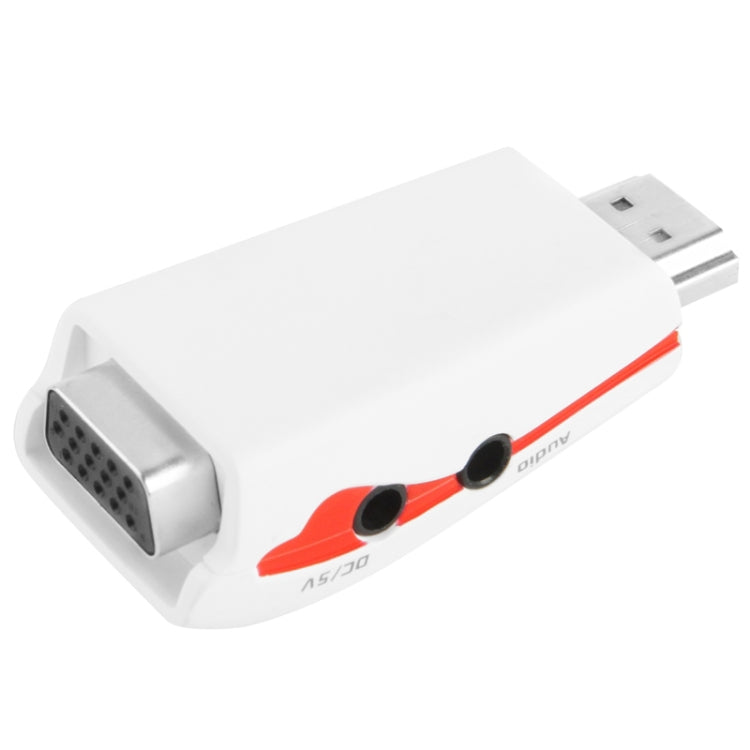 Adaptateur HDMI vers VGA Full HD 1080P pour alimentation et audio, S-PC-0470, S-PC-0470B