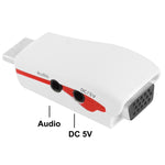Adaptateur HDMI vers VGA Full HD 1080P pour alimentation et audio, S-PC-0470, S-PC-0470B