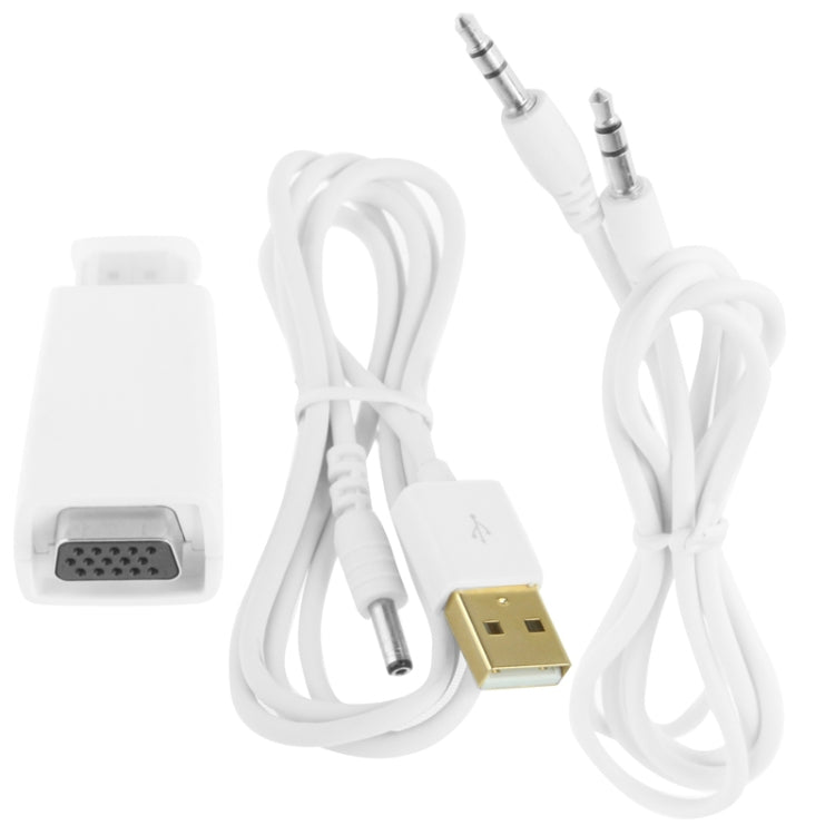 Adaptateur HDMI vers VGA Full HD 1080P pour alimentation et audio, S-PC-0470, S-PC-0470B