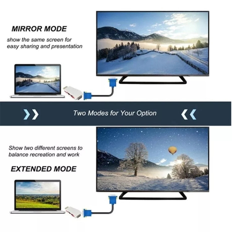 Adaptateur HDMI vers VGA Full HD 1080P pour alimentation et audio, S-PC-0470, S-PC-0470B