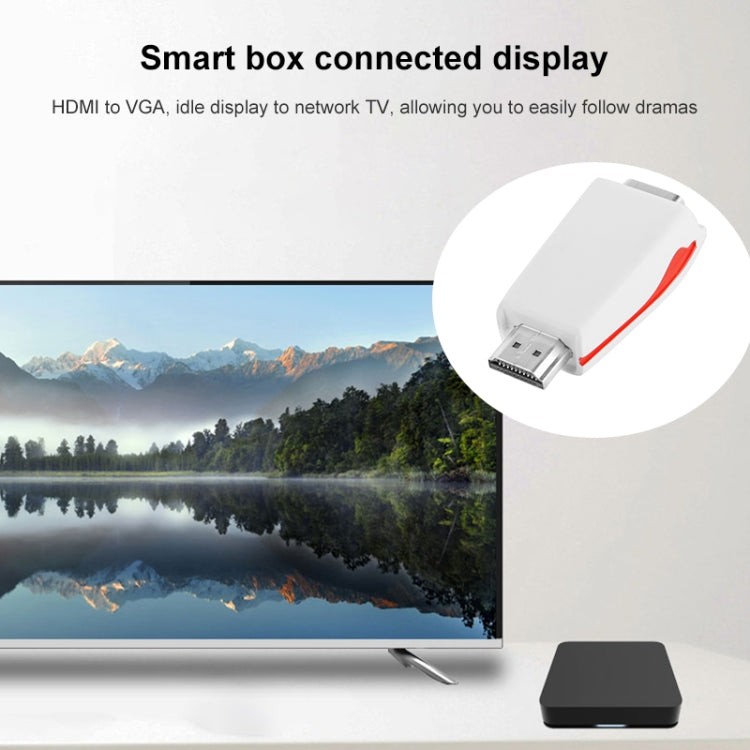 Adaptateur HDMI vers VGA Full HD 1080P pour alimentation et audio, S-PC-0470, S-PC-0470B