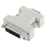 Adaptateur convertisseur DVI-I 24 + 5 broches femelle vers VGA 15 broches mâle, DVI 24+5 broches femelle