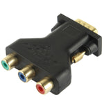 Adaptateur VGA 15 broches mâle vers 3 RCA composantes femelles, VGA