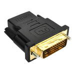 Adaptateur DVI-D 24+1 broches mâle vers HDMI 19 broches femelle pour moniteur / HDTV
