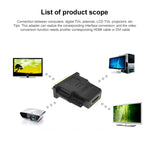 Adaptateur DVI-D 24+1 broches mâle vers HDMI 19 broches femelle pour moniteur / HDTV