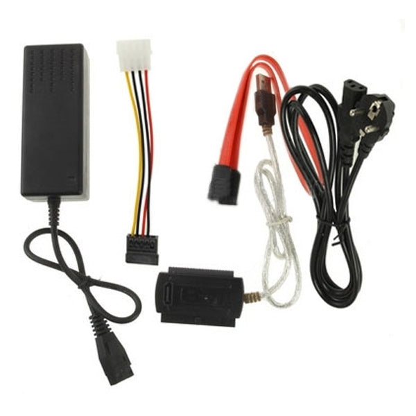 Câble USB 2.0 vers IDE & SATA, longueur du câble : environ 55 cm, USB 2.0 vers IDE & SATA (prise EU), USB 2.0 vers IDE & SATA (prise US), USB 2.0 vers IDE & SATA (prise UK)