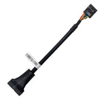 Câble adaptateur carte mère USB 2.0 9 broches femelle vers USB 3.0 19 broches mâle, longueur : 15 cm, 9 broches femelle vers 19 broches mâle