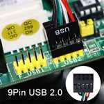 Câble adaptateur carte mère USB 2.0 9 broches femelle vers USB 3.0 19 broches mâle, longueur : 15 cm, 9 broches femelle vers 19 broches mâle