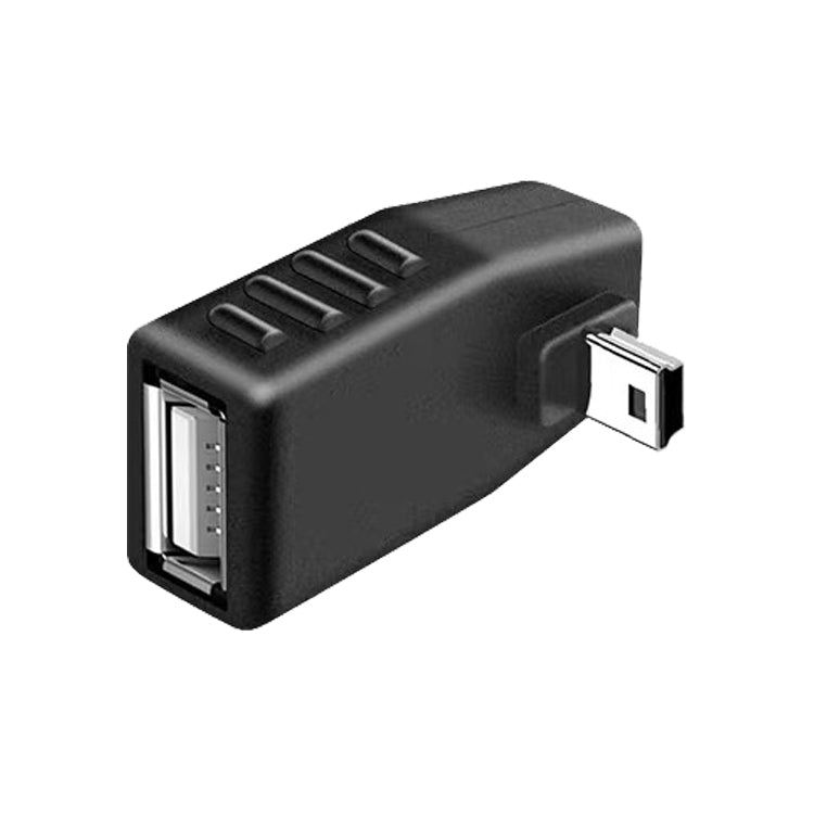 Adaptateur Mini USB mâle à USB 2.0 AF à angle de 90 degrés, angle vers le haut 90 degrés, angle vers le bas 90 degrés
