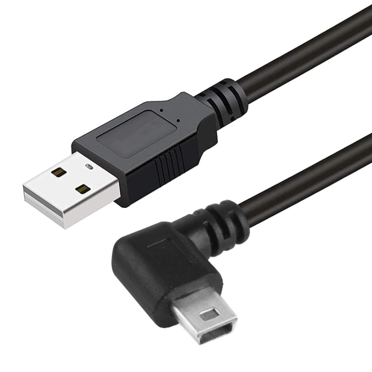 Câble adaptateur Mini USB mâle à USB 2.0 AM à angle de 90 degrés, longueur : 25 cm, Mini USB angle droit