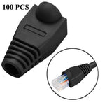 Capuchons de protection pour câble réseau RJ45, noir (100 pièces par emballage, prix pour 100 pièces), 100 pièces noir, 100 pièces rouge, 100 pièces bleu, 100 pièces blanc, 100 pièces vert, 100 pièces gris, 100 pièces jaune