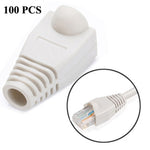 Capuchons de protection pour câble réseau RJ45, noir (100 pièces par emballage, prix pour 100 pièces), 100 pièces noir, 100 pièces rouge, 100 pièces bleu, 100 pièces blanc, 100 pièces vert, 100 pièces gris, 100 pièces jaune