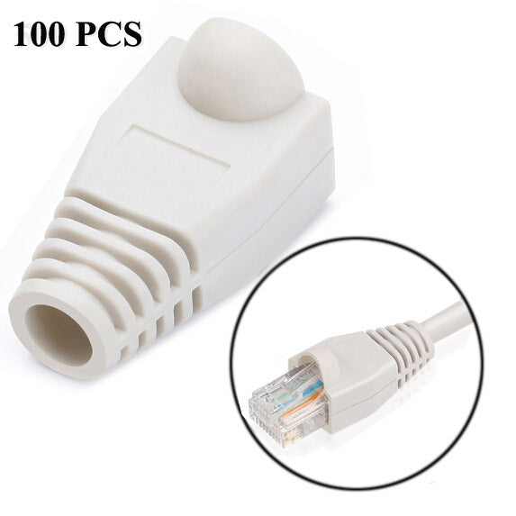 Capuchons de protection pour câble réseau RJ45, noir (100 pièces par emballage, prix pour 100 pièces), 100 pièces noir, 100 pièces rouge, 100 pièces bleu, 100 pièces blanc, 100 pièces vert, 100 pièces gris, 100 pièces jaune
