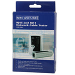 Testeur de câble réseau RJ45 et RJ11, RJ45/RJ11 noir