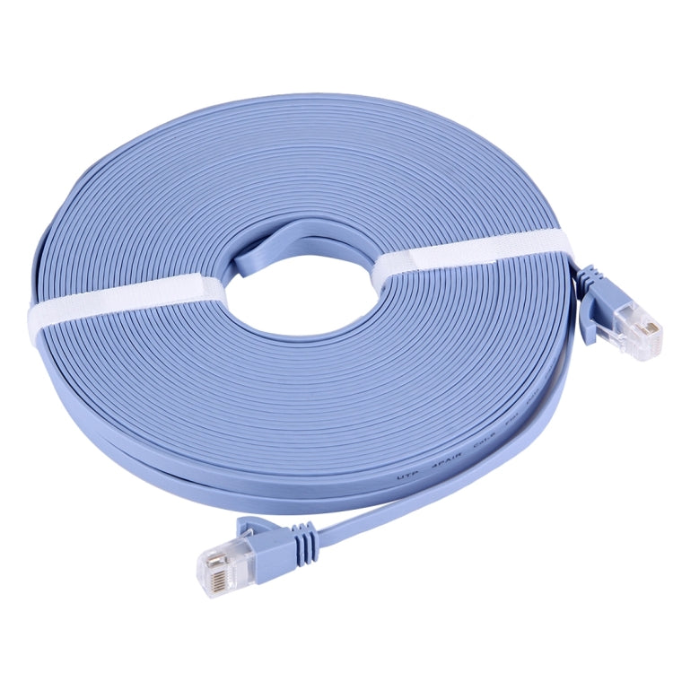 Câble réseau Ethernet LAN CAT6 ultra-fin plat 20m, bleu 20m