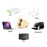 Diviseur connecteur Ethernet RJ45 1x2, femelle RJ45 vers 2 femelles