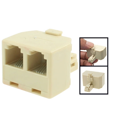 Adaptateur convertisseur prise RJ11 mâle vers 2 femelles RJ11