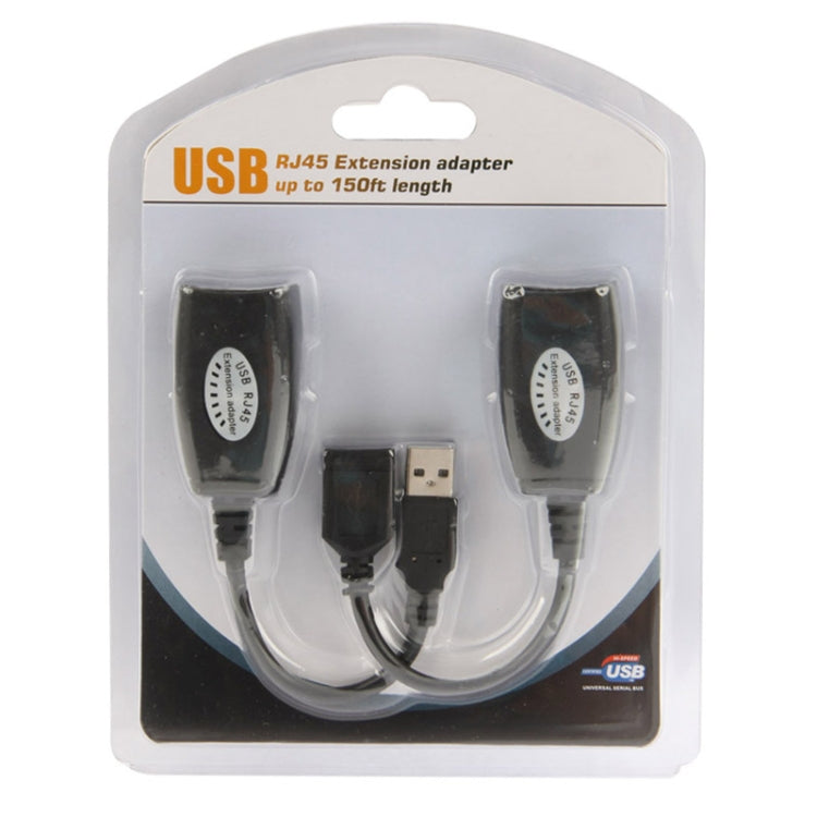 Extendeur USB vers RJ45 par câble Cat5e 50m, 1 port USB