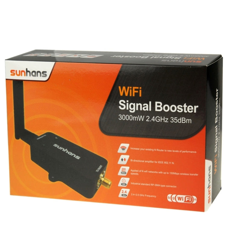Amplificateur de signal WiFi Sunhans SH24BTA-N 35dBm 2,4GHz 3W 11N/G/B, répéteur sans fil SH24BTA-N