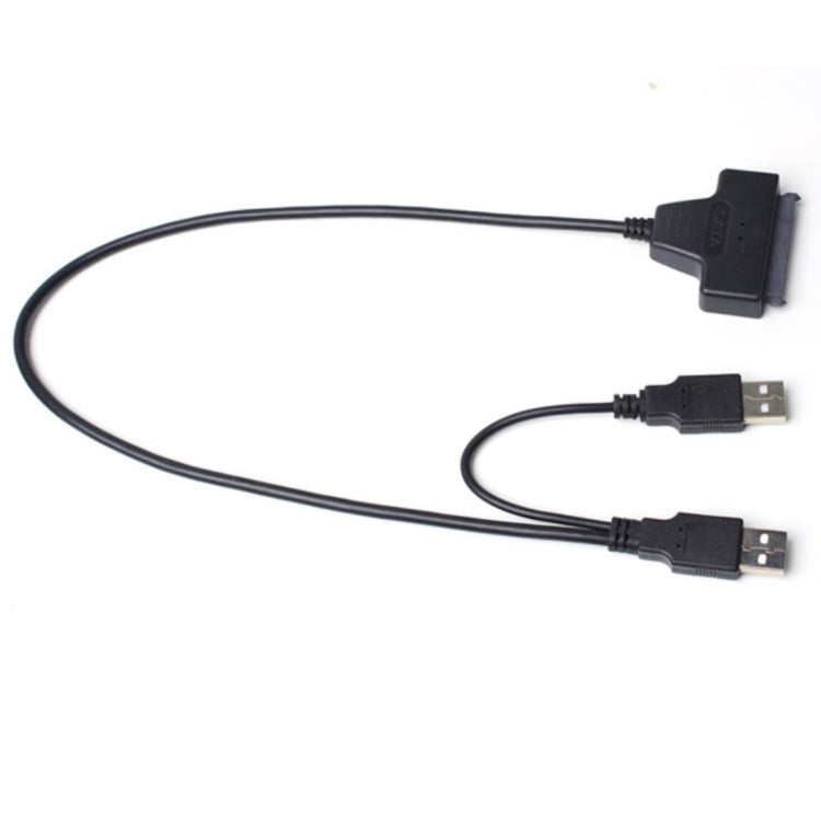 Câble adaptateur double USB 2.0 vers SATA pour disque dur 2,5 pouces SATA HDD / SSD, double USB 2.0 vers SATA