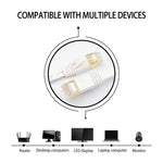 Câble réseau Ethernet LAN CAT7 ultra-fin plat haute vitesse 10Gbps avec tête plaquée or, 1m, 2m, 3m, 5m, 10m, 15m, 20m, 25m, 30m