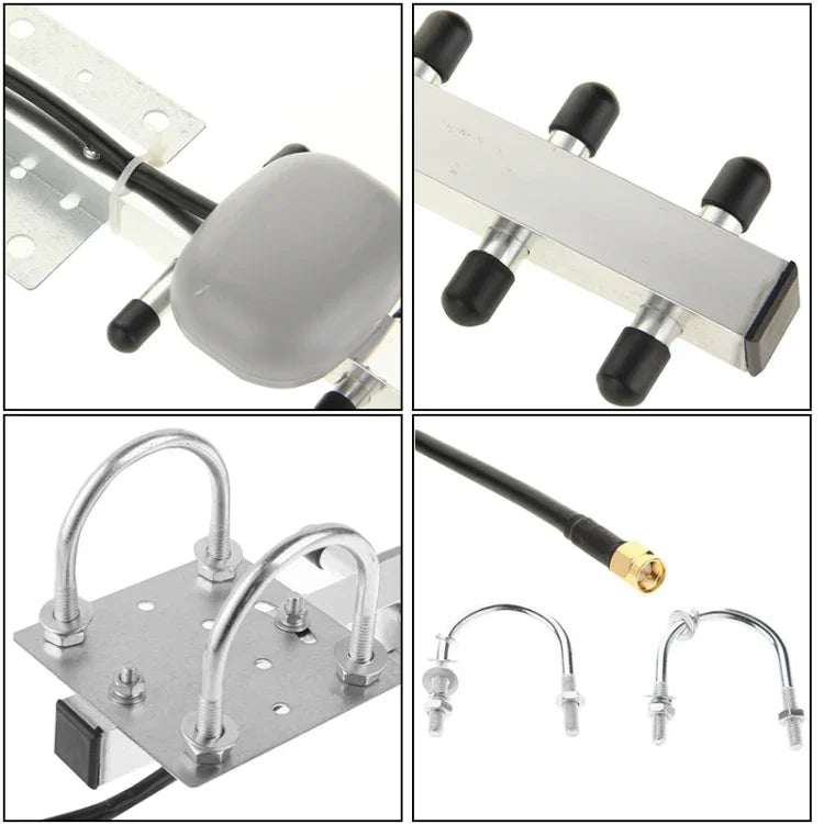 Antenne Yagi à gain élevé 28 dBi SMA Mâle 4G 696-960 MHz / 1710-2690 MHz, Antenne