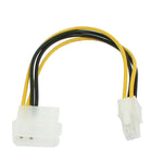 Câble adaptateur d'alimentation CPU ATX 12V P4 2 broches Molex IDE vers 4 broches ATX, mâle 2 broches vers femelle 4 broches