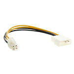 Câble adaptateur d'alimentation CPU ATX 12V P4 2 broches Molex IDE vers 4 broches ATX, mâle 2 broches vers femelle 4 broches