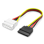 Adaptateur câble d'alimentation 4 broches IDE vers Serial ATA SATA (15 cm), matériau : Al+Mg, 4 broches IDE vers SATA